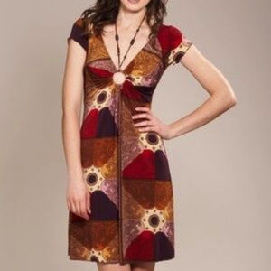 NWT Michelle Jonas Woodstock Boho Slinky Dress